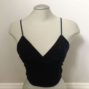 Black velvet top